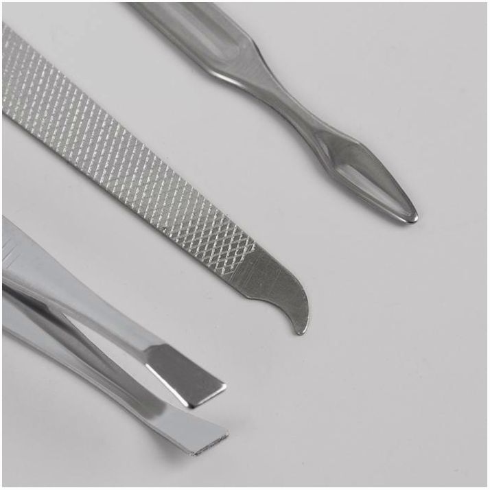 Картинка Набор маникюрный, 6 предметов, в футляре, цвет красный (№4103605) от магазина Мир детей Товары для Новорожденных