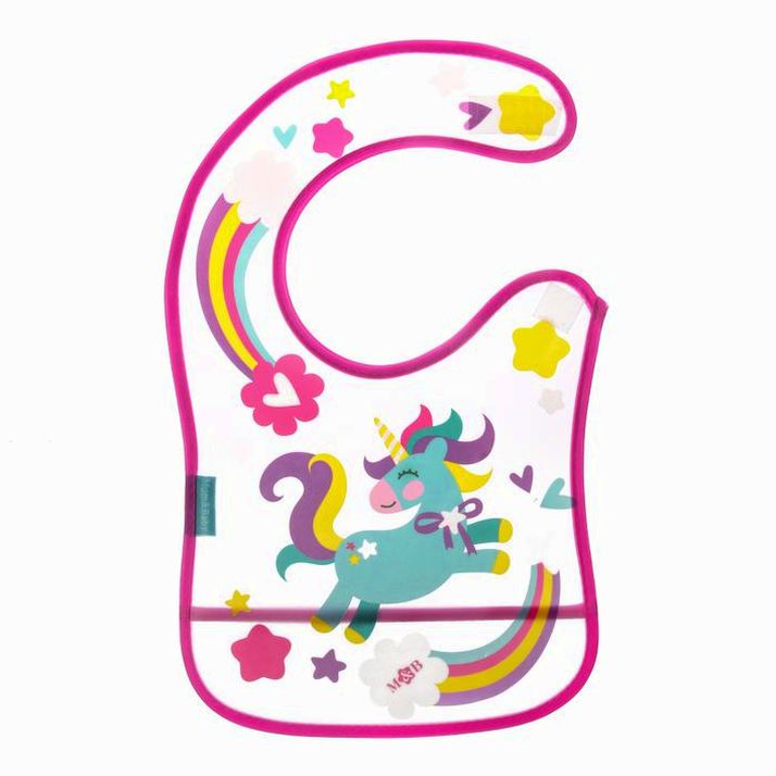 Нагрудник для кормления «Волшебная пони» непромокаемый на липучке, с карманом, МИКС артикул анонс 4136442