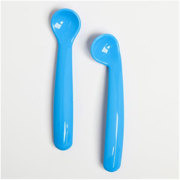 Набор детский ложечек для кормления,  2 шт., цвет голубой артикул анонс 4482632