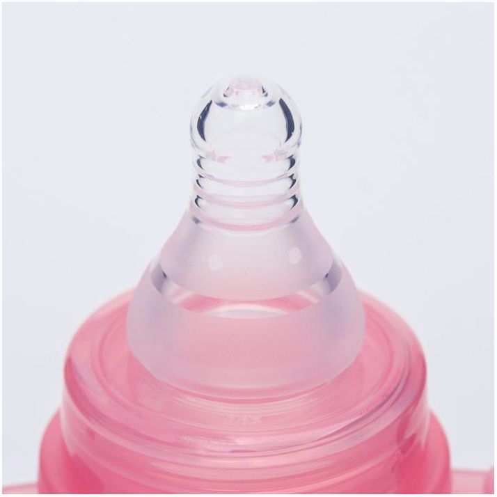 Картинка Бутылочка для кормления, с ручками, 150 мл., цвет розовый (№5164113) от магазина Мир детей Товары для Новорожденных