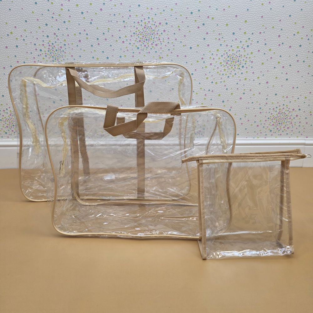 № 6825 Сумки в роддом (прозрачные) №6804 + №6805 + №6803