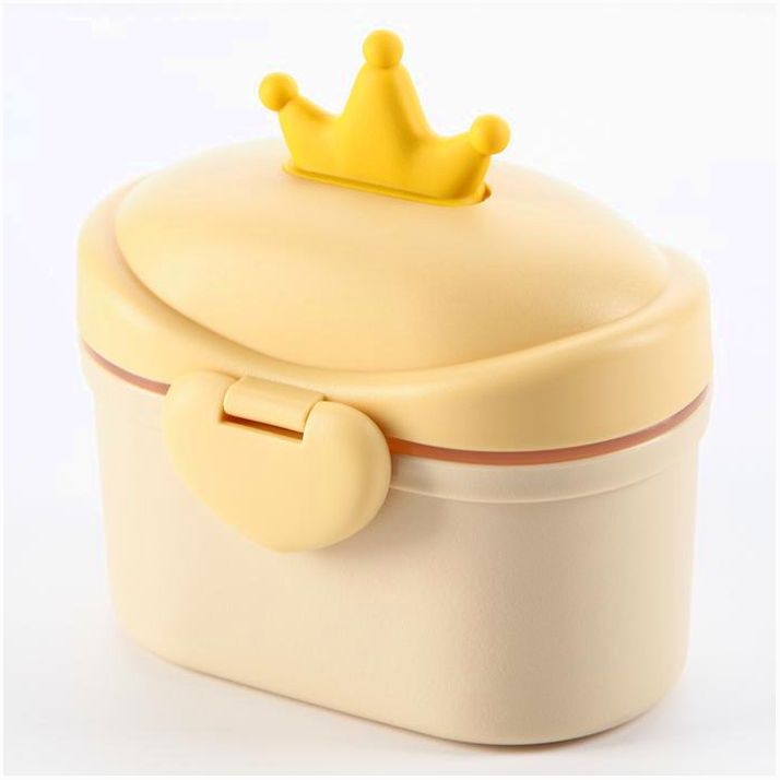 Контейнер для хранения детского питания «Корона», 400 мл., малый, цвет желтый артикул анонс 7653240