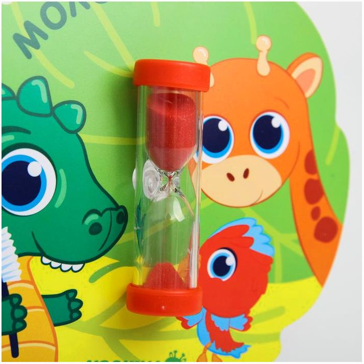 Картинка Песочные часы детские для чистки зубов на присоске «Африка», 3 минуты (№3893610) от магазина Мир детей Товары для Новорожденных
