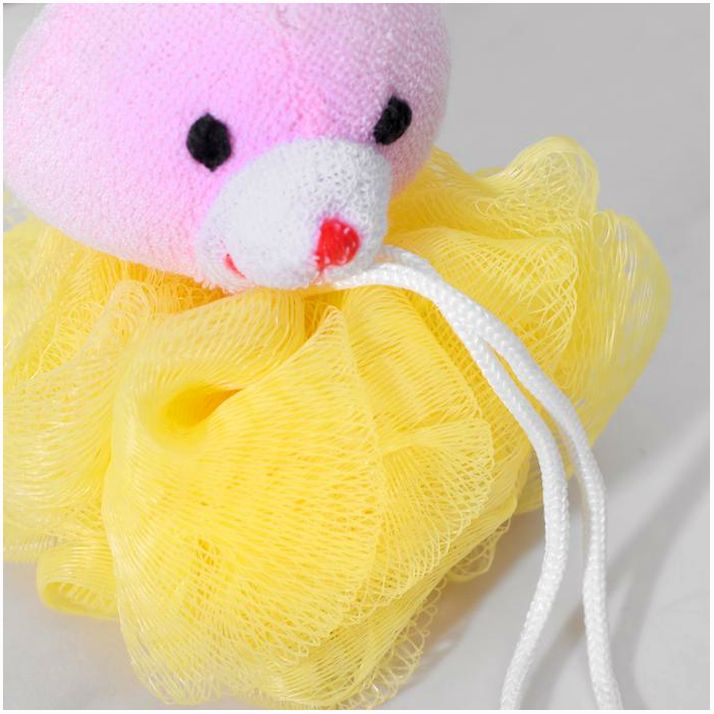 Картинка Мочалка детская с мягкой игрушкой Доляна «Зверята», 20 гр, игрушка и цвет МИКС (№578055) от магазина Мир детей Товары для Новорожденных