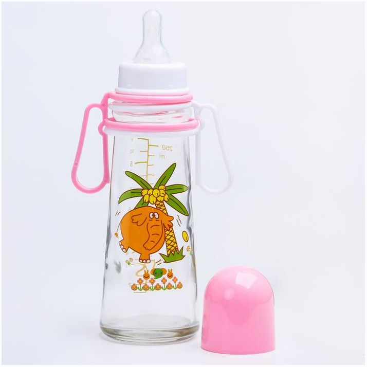 № 4477715 Бутылочка для кормления 250 мл., «Коала», стекло, цвет МИКС