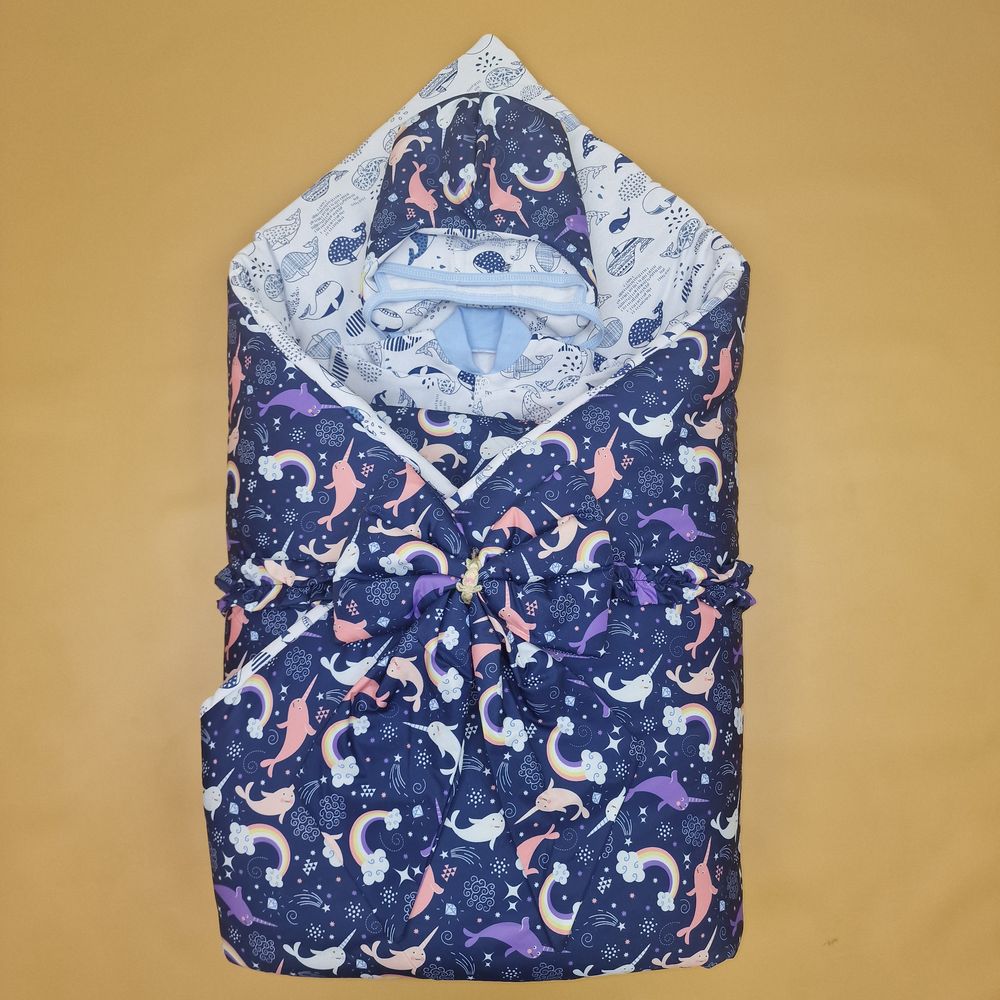 Комплект на выписку 3 пр: одеяло+шапочка+бант артикул анонс 1892д-2-2_у_22