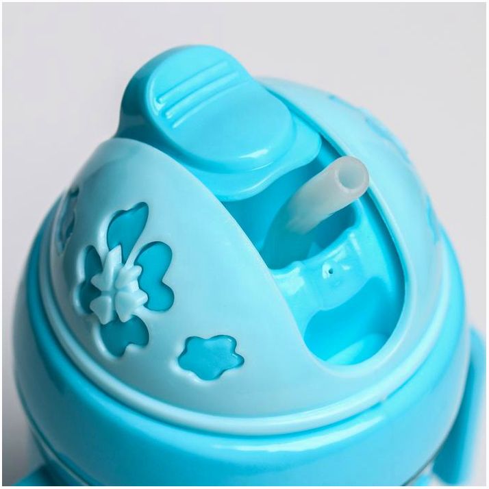 Картинка Поильник с силиконовой трубочкой «Солнышко», 250 мл., ручки, цвет МИКС (№2315140) от магазина Мир детей Товары для Новорожденных