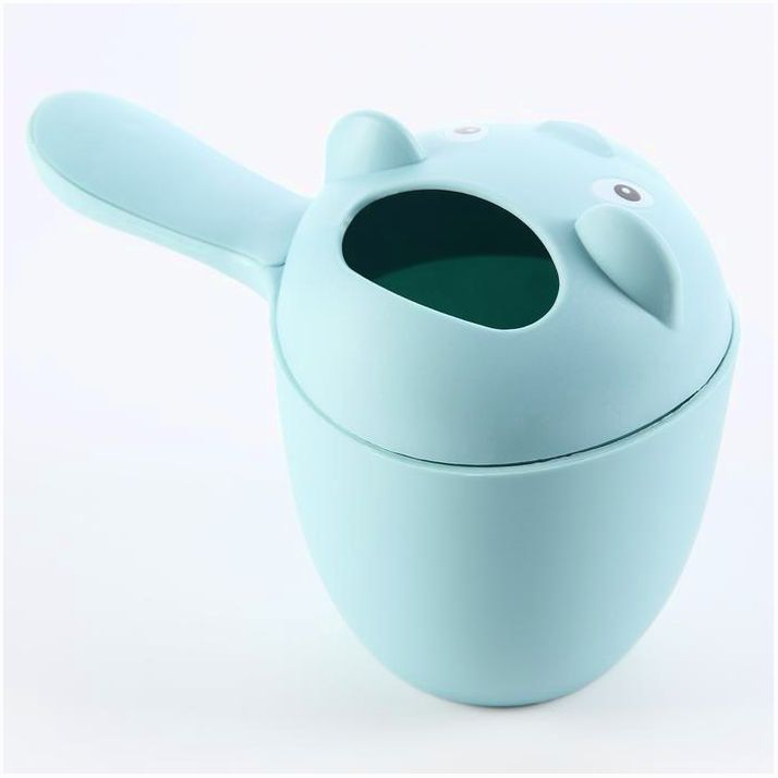 № 7761358 Ковш для купания и мытья головы, детский банный ковшик, хозяйственный «Мишка», цвет голубой