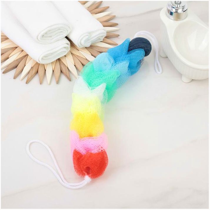 Мочалка для тела Доляна «Радуга», 30 гр артикул анонс 1035888