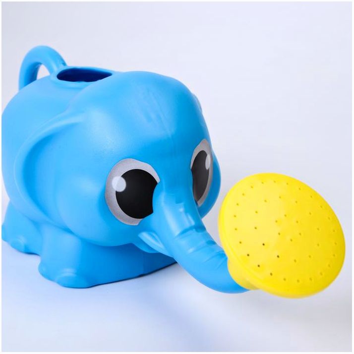 № 1876844 Ковш для купания и мытья головы, детский банный ковшик, хозяйственный «Слоник», 650 мл., цвет МИКС