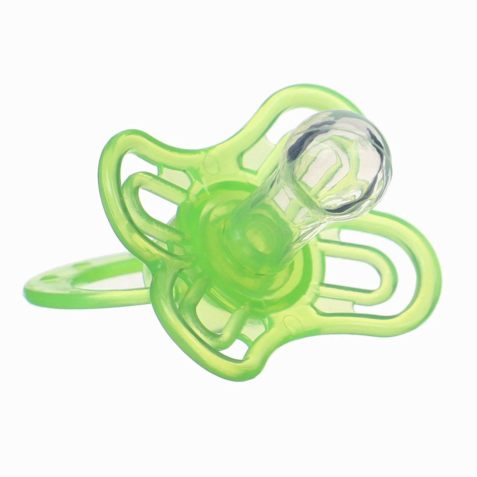 Картинка Набор Соска - пустышка с держателем, SL, КЛ +6 мес., с колпачком «Бабочка», зеленый (№9844076) от магазина Мир детей Товары для Новорожденных