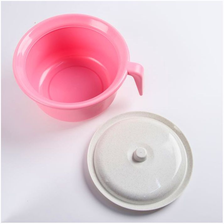 № 4962125 Горшок детский с крышкой, цвет светло-розовый, 1900 мл