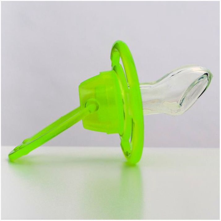 № 2589905 Соска - пустышка ортодонтическая, силикон, + 6 мес., «Бантик», с колпачком, зелёный