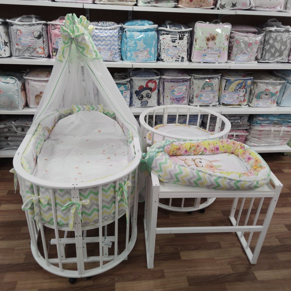 КПБ 21 пр (балдахин + борт + пододеяльник + 2 одеяла + навол + подуш + 2 прост + гнездо (бязь) 12кв артикул анонс 1151-О-1_04