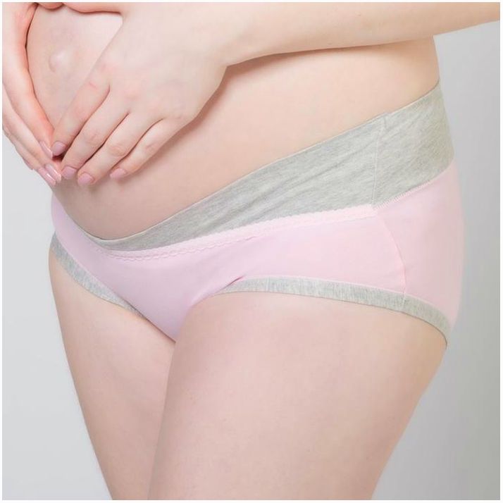 Трусы для беременных (низкие), размер 46-48, цвет розовый/серый артикул анонс 2512500