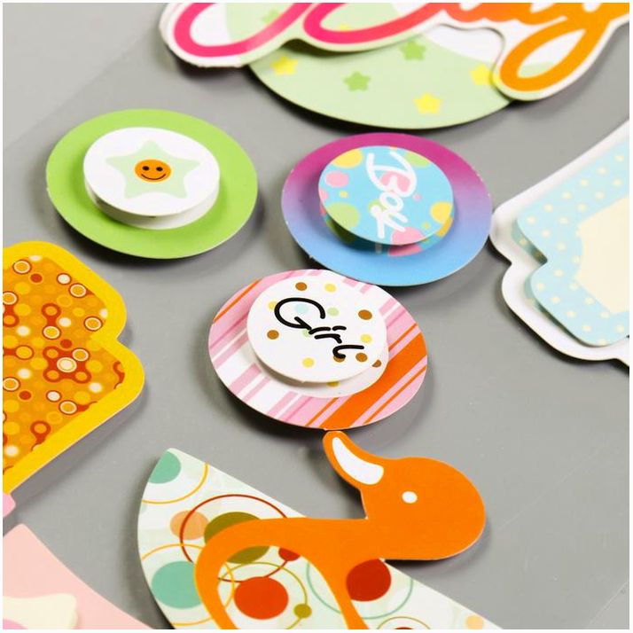 Картинка Наклейка картон 2D "Рождение ребёнка" 25х13 см (№2555104) от магазина Мир детей Товары для Новорожденных