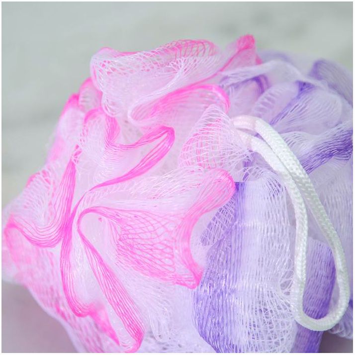 № 577609 Мочалка для тела двухцветная Доляна, 25 гр, цвет МИКС