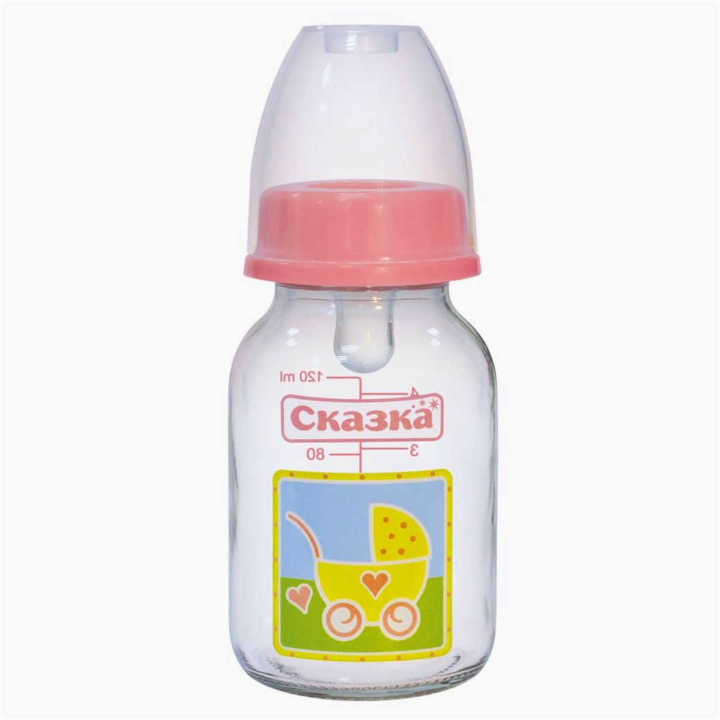 Картинка Бутылочка классическая (стекло, силиконовая соска) (№1118С) от магазина Мир детей Товары для Новорожденных