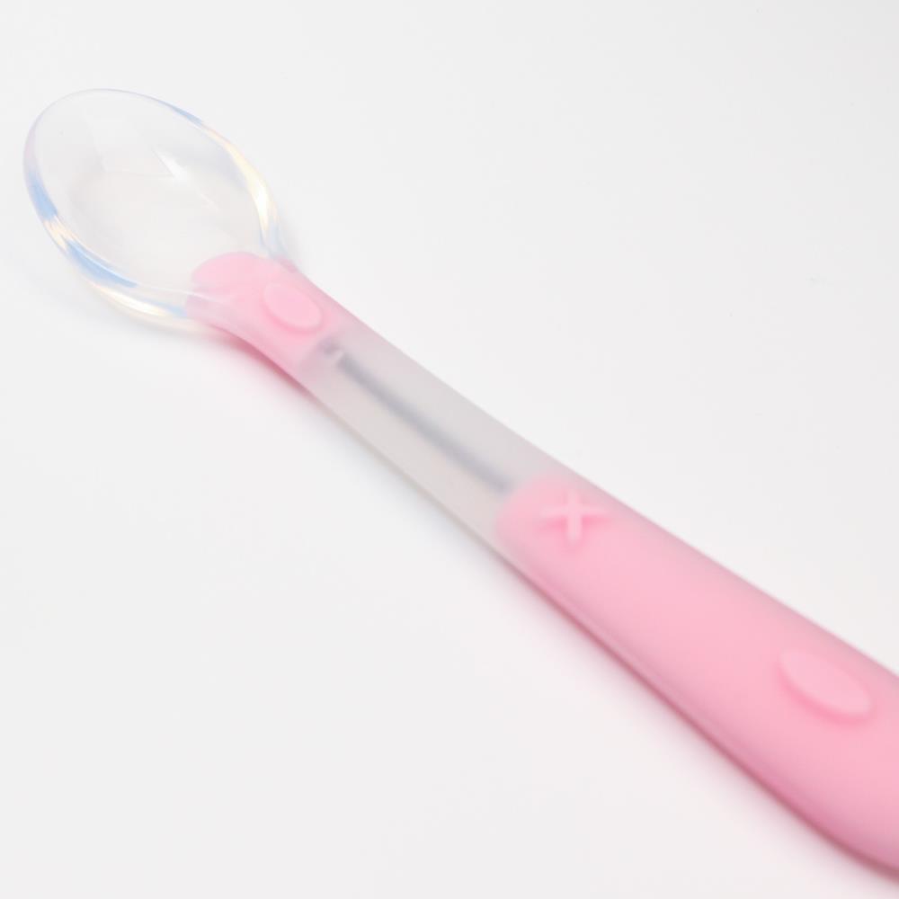 Картинка Ложка детская для кормления силиконовая, от 5 мес., цвет розовый (№7550796) от магазина Мир детей Товары для Новорожденных