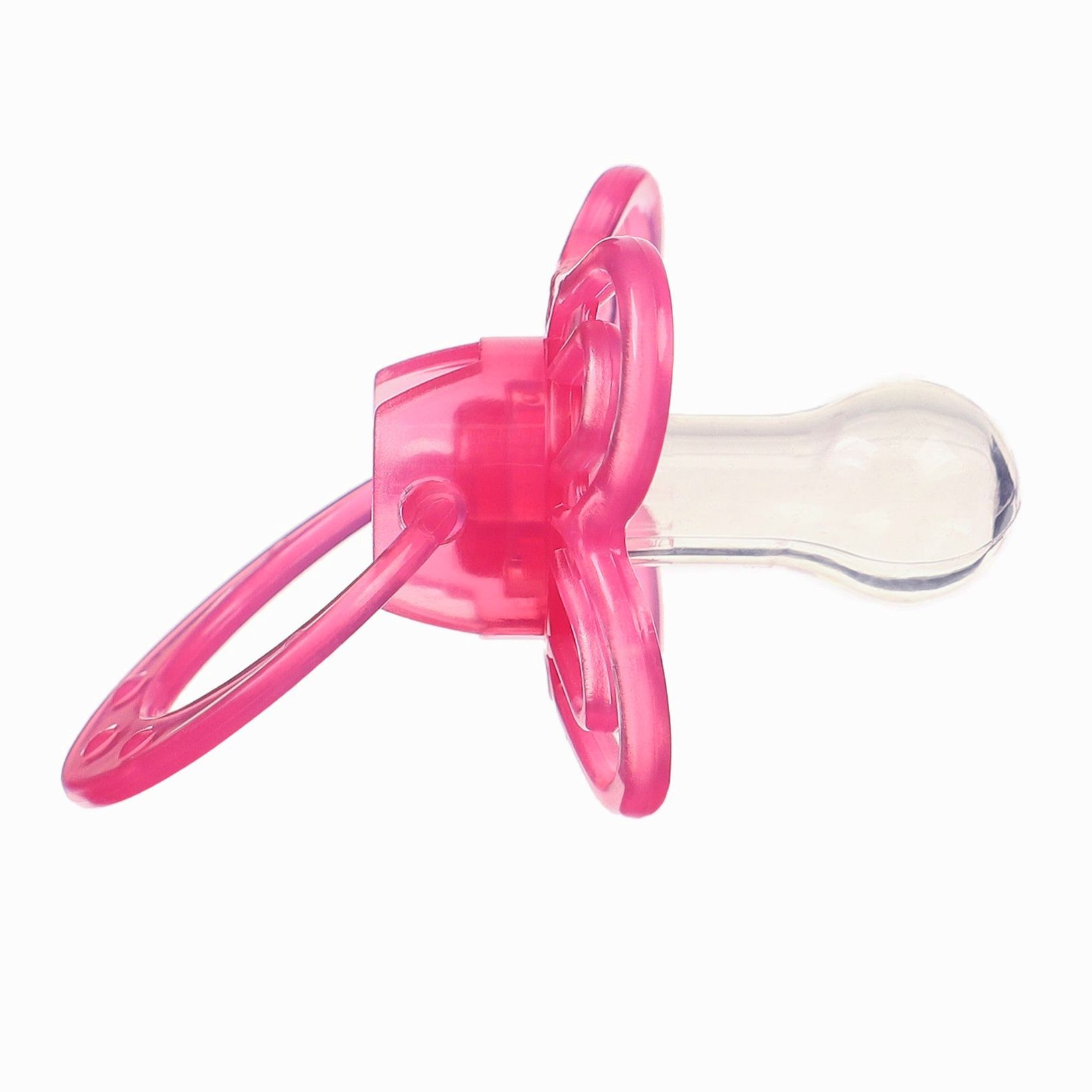 Картинка Набор Соска - пустышка с держателем, SL, КЛ +6 мес., с колпачком «Бабочка», розовый (№9844077) от магазина Мир детей Товары для Новорожденных