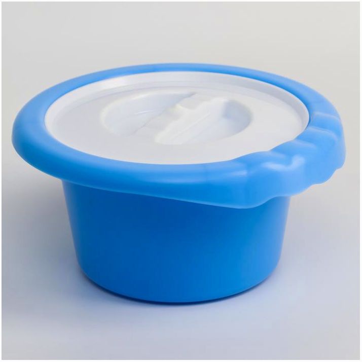 Горшок детский с крышкой, цвет МИКС, 2,3 л. артикул анонс 6537466