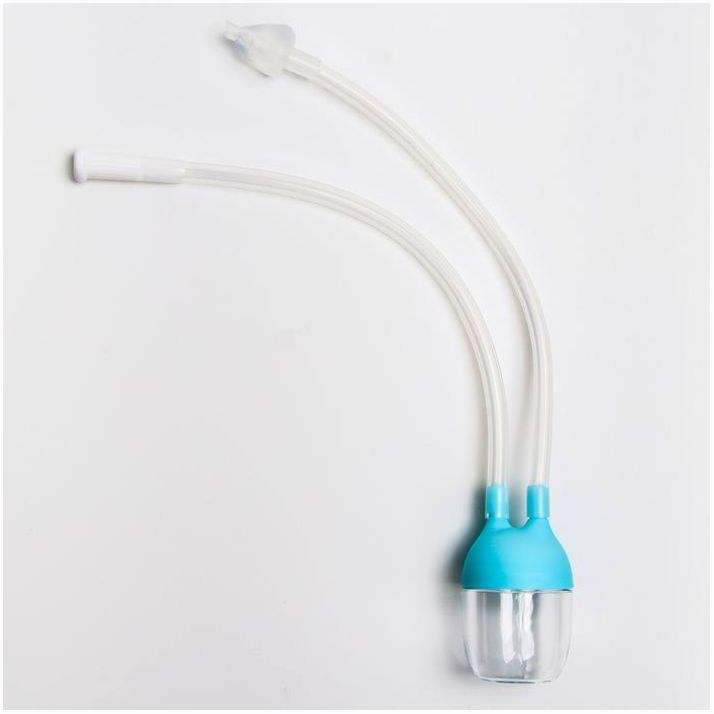 Аспиратор назальный с отводной трубкой, цвет голубой артикул анонс 5276540
