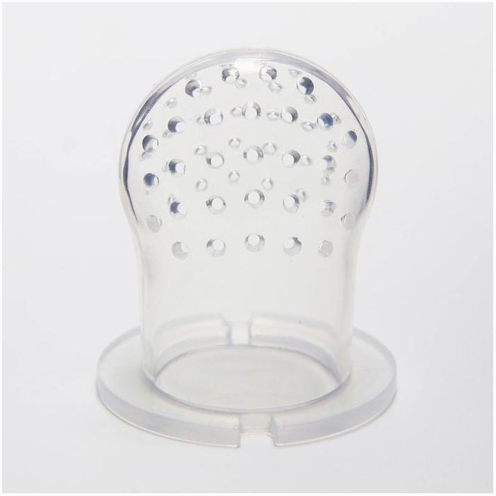 Картинка Ниблер для прикорма, с силиконовой сеточкой, ручка-погремушка, цвет фиолетовый (№4313588) от магазина Мир детей Товары для Новорожденных