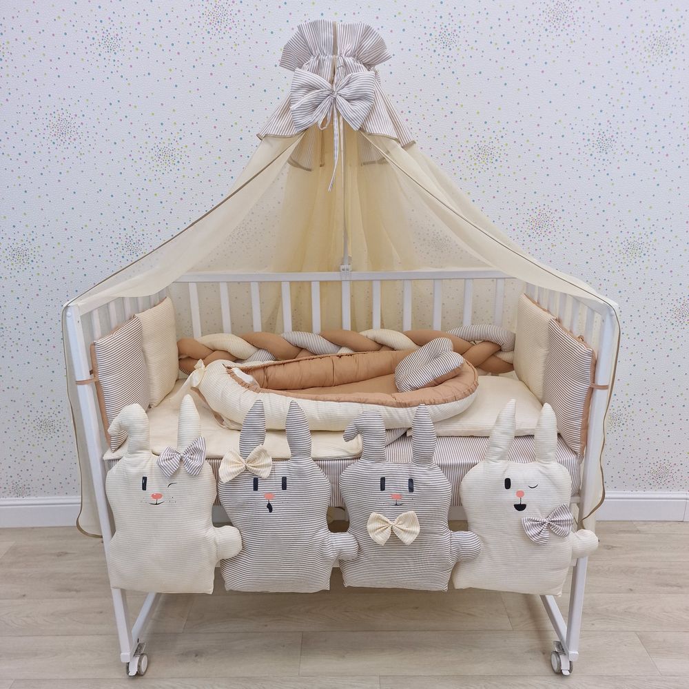 КПБ 17 пр (балдахин + борт + пододеяльник + одеяло + наволочка + 2подушки + простынь + гнездо (бязь) артикул анонс 1170-0-1_07