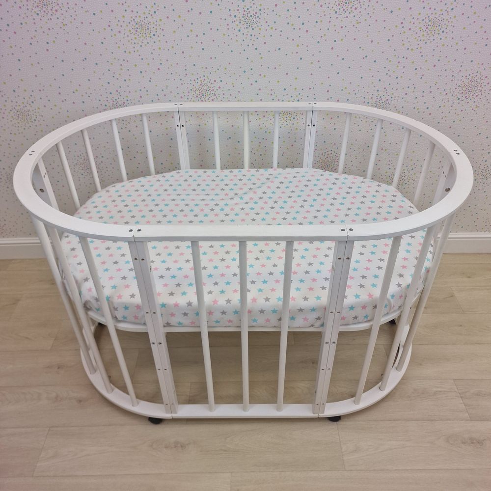 Простыня на резинке на овальную кровать (бязь) артикул анонс 257_26