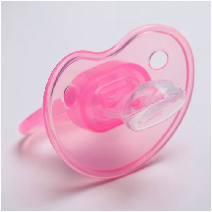 Картинка Соска - пустышка ортодонтическая, силикон, +0 мес., с колпачком, цвет розовый (№2300148) от магазина Мир детей Товары для Новорожденных