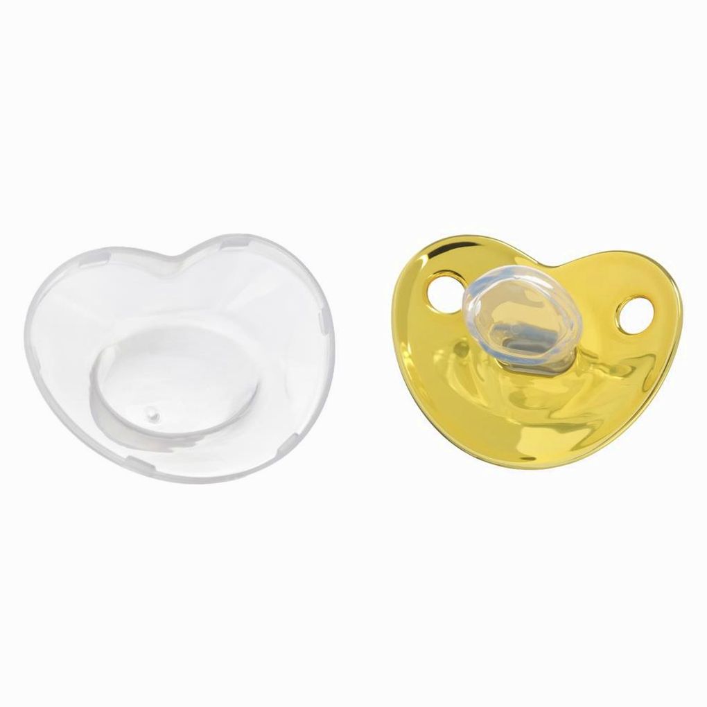 Картинка Соска - пустышка ортодонтическая «Корона», с колпачком, +12 мес., золотая, стразы (№10092753) от магазина Мир детей Товары для Новорожденных