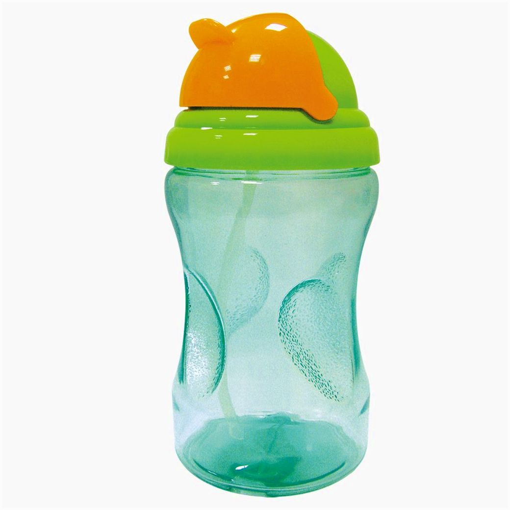 № 1907С Поильник с трубочкой (прозрачный цветной пластик)