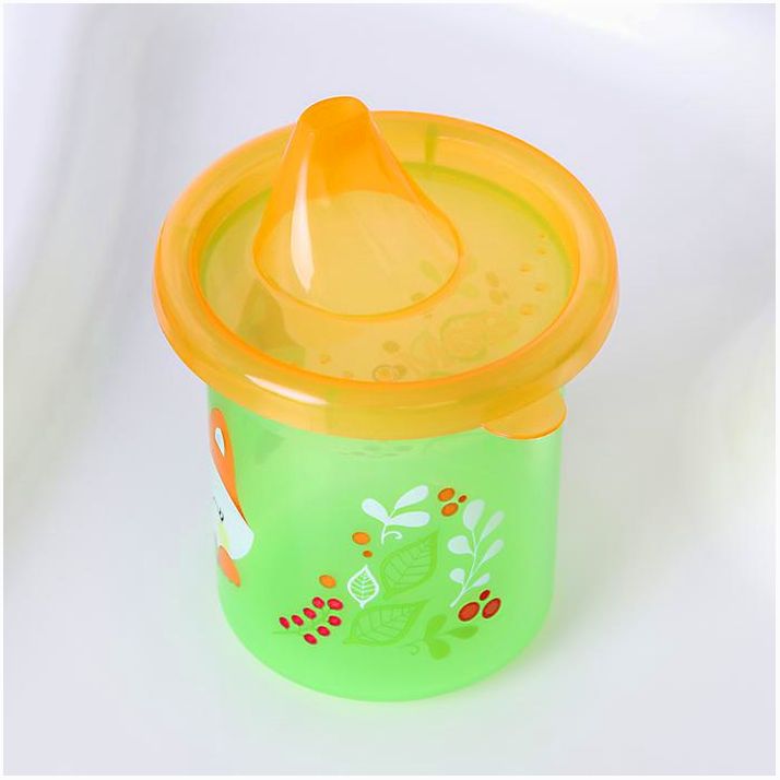 Картинка Поильник детский «Лисичка Соня» с твёрдым носиком, 200 мл, цвет зеленый/оранжевый (№3721443) от магазина Мир детей Товары для Новорожденных