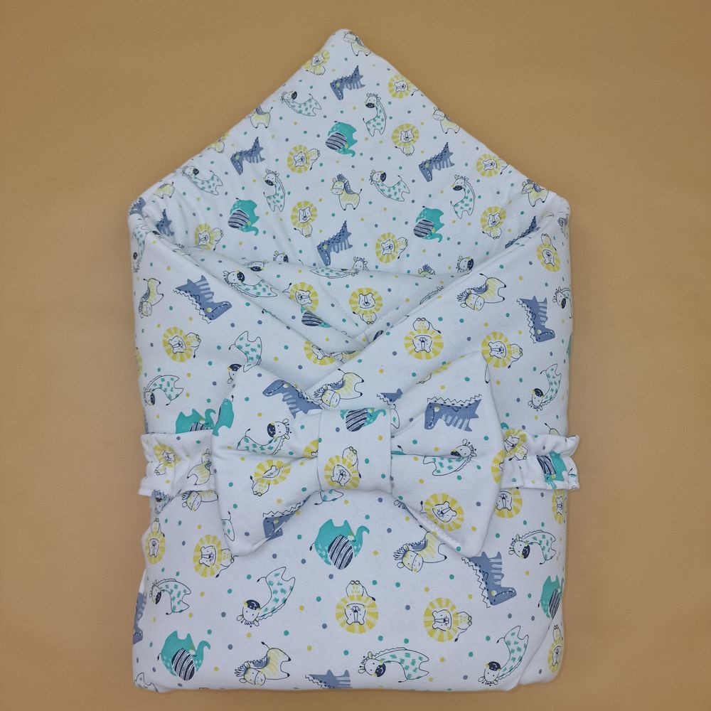 № 1893ф-0-1_м Комплект на выписку 2 пр: одеяло+бант (футер)