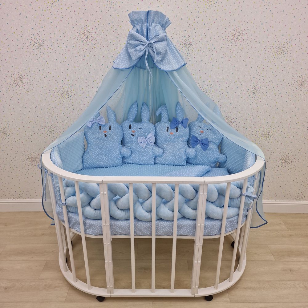 КПБ 17 пр (балдахин + борт + пододеяльник + одеяло + наволочка + подушка + простынь (плюш/бязь) артикул анонс 1178-0-1_04