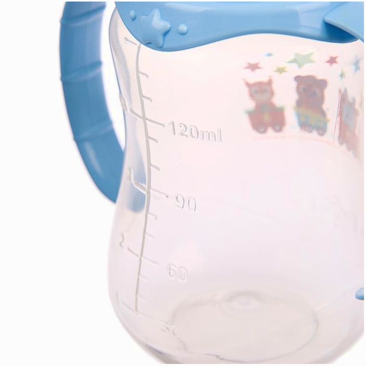 Картинка Бутылочка «Паровозик» , с ручками, 150 мл, от 0 мес., цвет голубой (№2969850) от магазина Мир детей Товары для Новорожденных