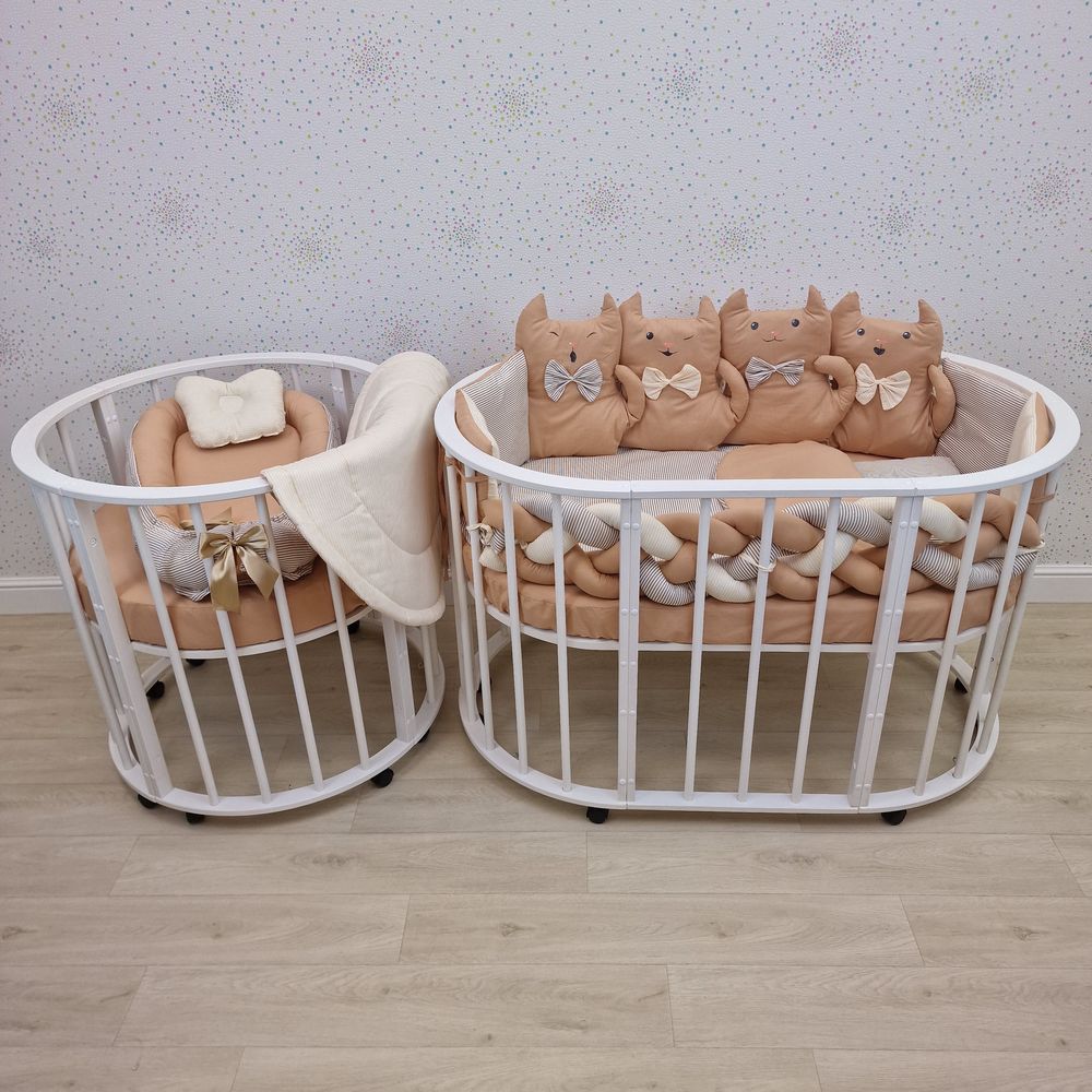 КПБ 18 пр (борт + пододеяльник + 2 одеяла + наволочка + 2 подуш + 2 прост + гнездо (бязь) артикул анонс 1184-О-1бб_02