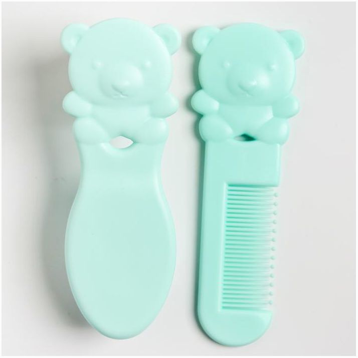 Картинка Набор расчесок «Мишка», 2 шт., цвет зеленый (№4591077) от магазина Мир детей Товары для Новорожденных