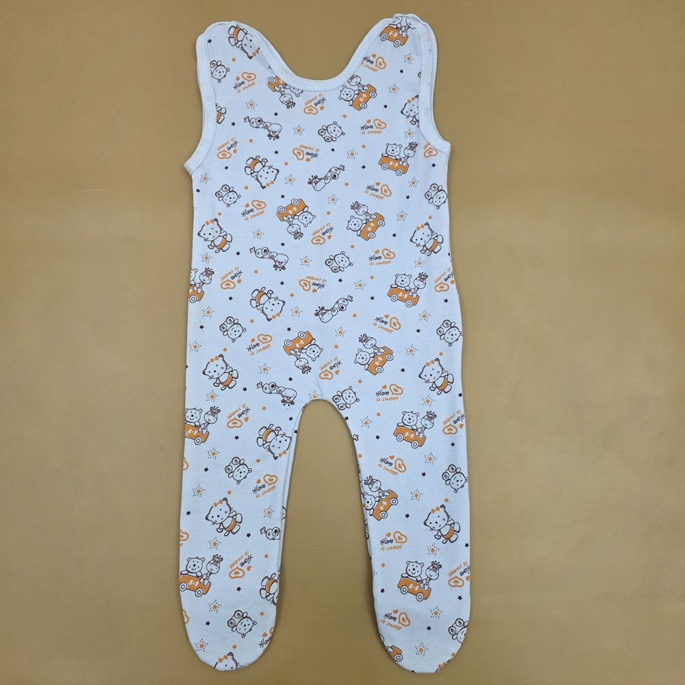 Ползунки на лямках №3 (футер, кнопки на плечах) артикул анонс 1672-68МД