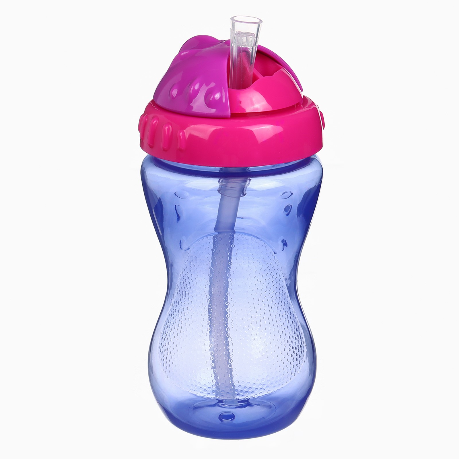 № 10792858 Поильник с силиконовой трубочкой, 340 мл., цвет Фуксия