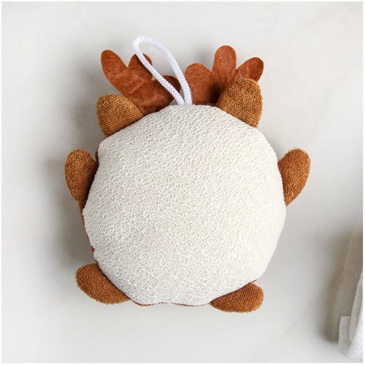 № 4442510 Мочалка детская для тела «Оленёнок», цвет коричневый