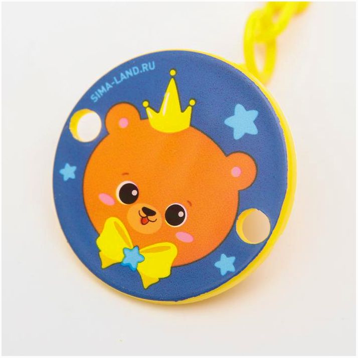 № 4733694 Держатель для пустышки «Мишка принц», на цепочке