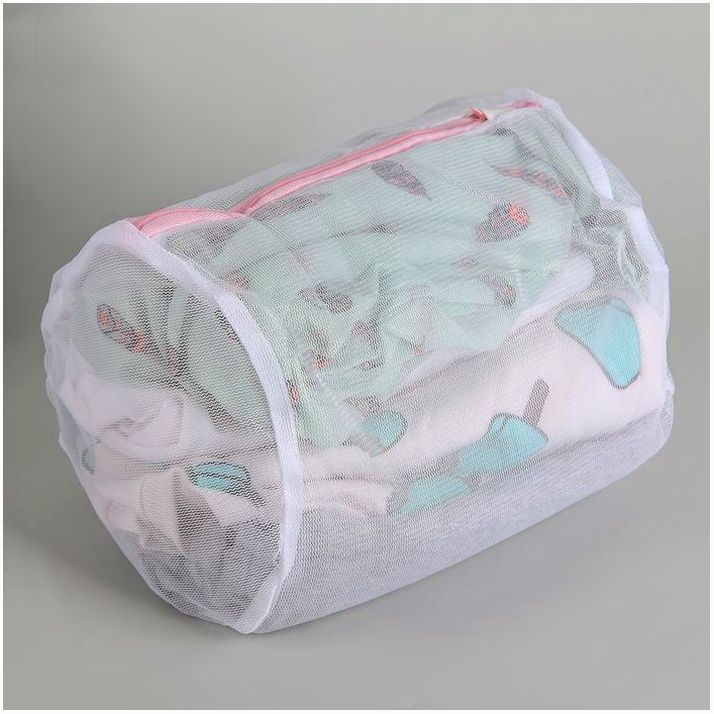 Мешок для стирки белья Доляна, 20?25 см, мелкая сетка, цвет белый артикул анонс 4333611