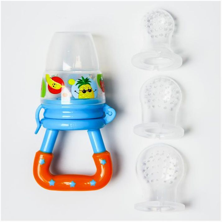 Ниблер для прикорма «Фруктики» в наборе с силиконовыми сеточками 2шт артикул анонс 5057905