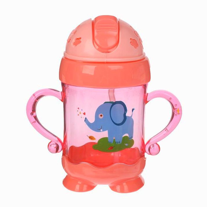 Картинка Поильник с силиконовой трубочкой, 220 мл., цвет МИКС (№2793126) от магазина Мир детей Товары для Новорожденных