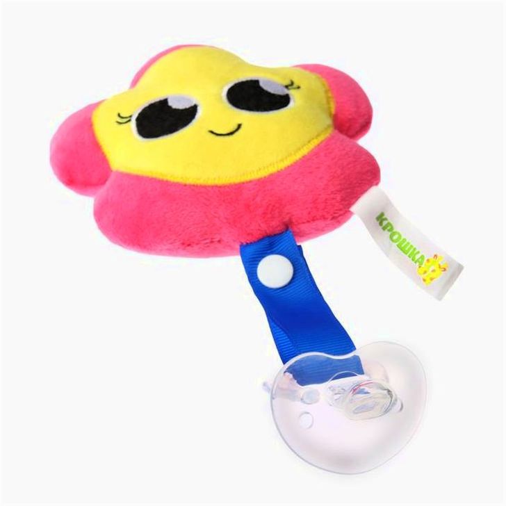№ 3612534 Пустышка/комфортер «Цветочек», силиконовая, с мягкой игрушкой от 3 мес