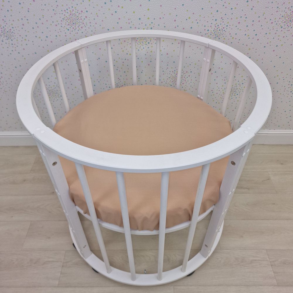 Простыня на резинке на круглую кровать (бязь) артикул анонс 255_29