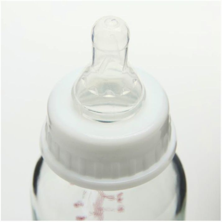 Картинка Бутылочка для кормления, классическое горло, 120 мл., от 0 мес., стекло, цвет МИКС (№3973823) от магазина Мир детей Товары для Новорожденных