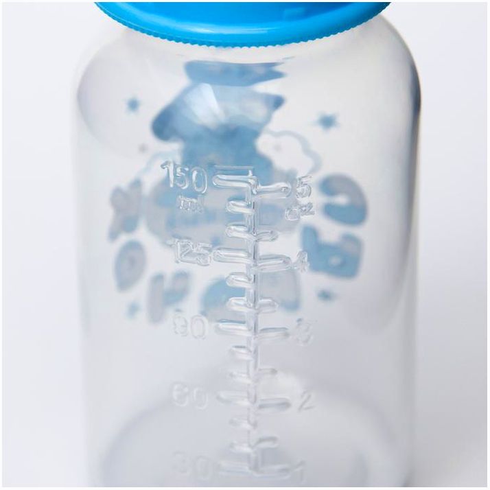 Картинка Бутылочка 3 в 1 «Любимый сыночек» в комплекте ложка и носик-поильник, 150 мл, от 6 мес, цвет голубой (№1542176) от магазина Мир детей Товары для Новорожденных