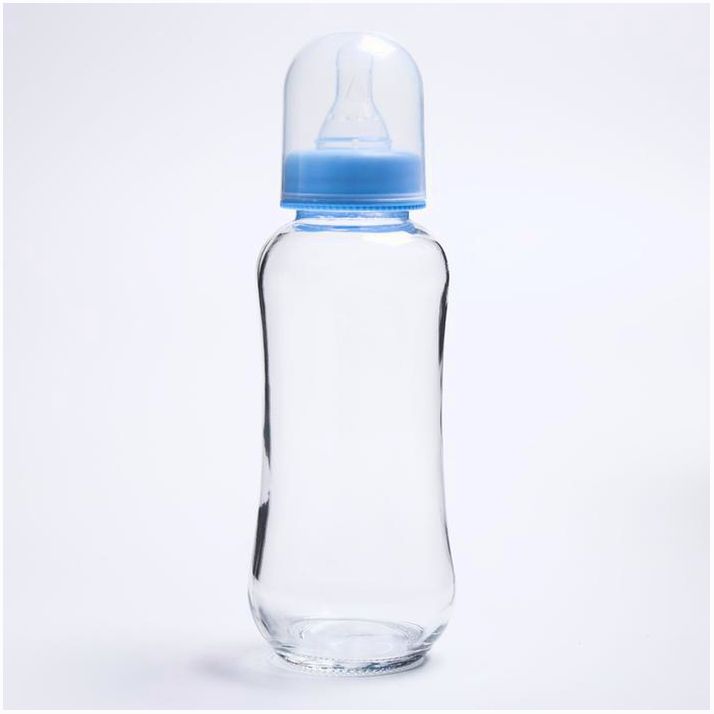 Бутылочка для кормления 280 мл., стекло, цвет МИКС артикул анонс 4477643